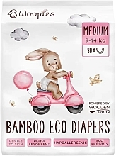 Diapers, 9-14 kg, 30 pcs - Wooden Spoon Woopies Eco Medium — photo N1