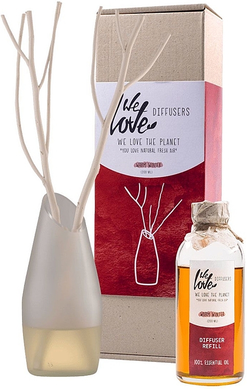 Reed Diffuser with a Glass Vase - We Love The Planet Warm Winter Diffuser — photo N1