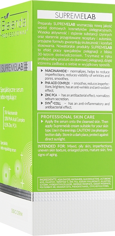 Regulating Serum - Bielenda Professional Supremelab Sebio Derm Serum — photo N3