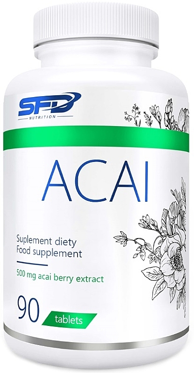 Acai Berry Dietary Supplement, 500 mg - SFD Nutrition Acai 500 mg — photo N2