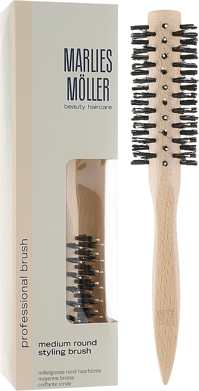Round Hair Styling Brush - Marlies Moller Medium Round Styling Brush — photo N1