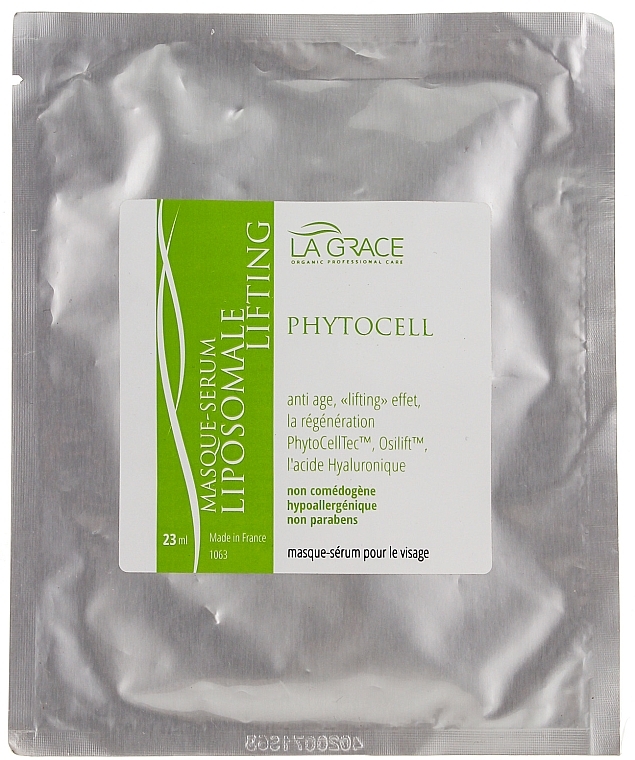 Facial Serum Sheet Mask "Liposomal Lifting" - La Grace Masque-Serum Liposomale Lifting PhytoCellTec — photo N1