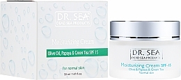 Fragrances, Perfumes, Cosmetics Moisturizing Olive, Papaya & Green Tea Cream SPF 15 - Dr. Sea Moisturizing Cream SPF 15