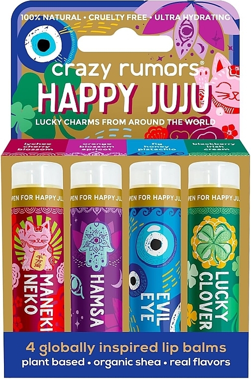 Lip Balm Set - Crazy Rumors Happy Juju (lip/balm/4x4.25g) — photo N1