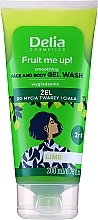 Fragrances, Perfumes, Cosmetics Face & Body Wash Gel with Lime Scent - Delia Fruit Me Up! Lime Face & Body Gel Wash