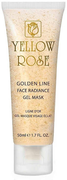 Facial Gold Gel Mask (tube) - Yellow Rose Golden Line Face Radiance Gel Mask — photo N1