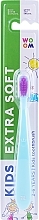 Kids Toothbrush, 2-6 years, ultra-soft, blue and purple - Woom Kids Extra Soft Toothbrush 2-6 — photo N2