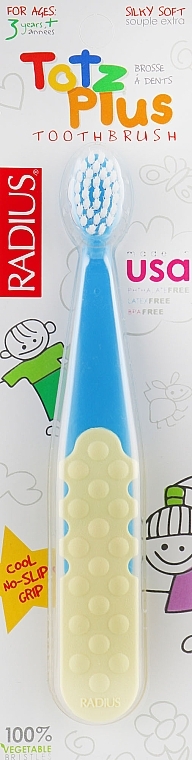 Kids Toothbrush, yellow-blue - Radius Totz Plus Toothbrush — photo N1