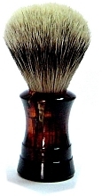 Fragrances, Perfumes, Cosmetics Shaving Brush with Badger Fiber, plastic, dark brown - Golddachs Silver Tip Badger Plastic Havanna