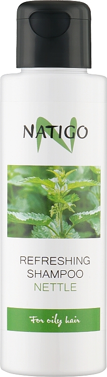 Refreshing Shampoo for Oily Hair 'Nettle' - Natigo Refreshing Shampoo — photo N1