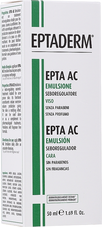 Face Emulsion for Oily Skin - Eptaderm Epta AC Matifying Emulsion — photo N5