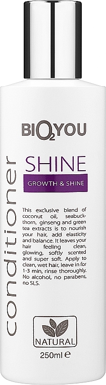 Hair Shine & Growth Conditioner - Bio2You Shine Hair Conditioner — photo N2