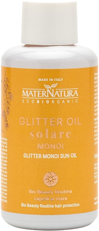 Glitter Sunscreen Oil - MaterNatura Glitter Monoi Sun Oil — photo N1