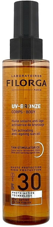 Protecting & Tan Activating Sun Oil - Filorga UV-Bronze Body Tan Activating Anti-Ageing Sun Oil SPF 30 — photo N1