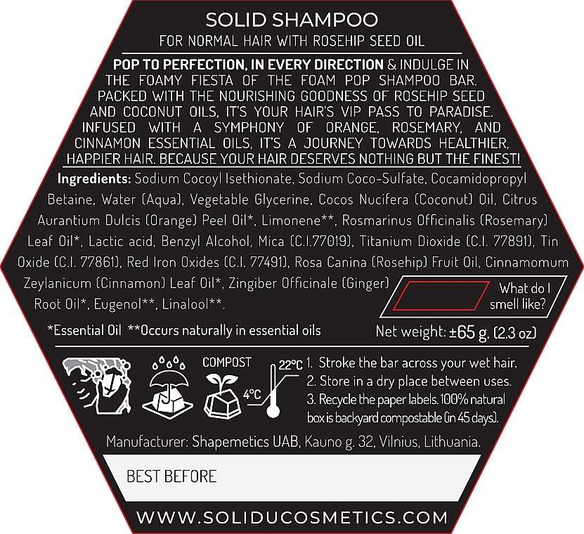 Solid Shampoo - Solidu Foam Pop Shampoo Bar — photo N5