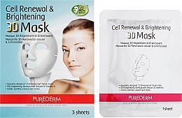 Renewing & Brightening 3D Mask Set - Purederm Cell Renewal & Brightening 3D Mask — photo N1