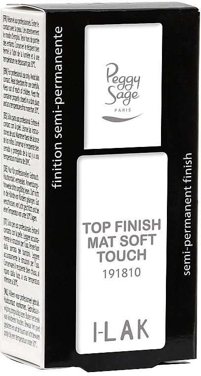 Matte Top Coat - Peggy Sage Top Finish Mat Soft Touch I-Lak — photo N2