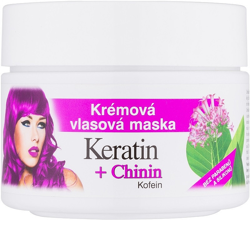 Hair Cream Color - Bione Cosmetics Keratin + Quinine Cream Hair Mask — photo N1