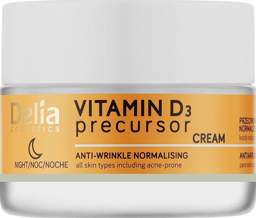 Anti-Wrinkle Night Face Cream with Vitamin D3 - Delia Vitamin D3 Precursor Night Cream — photo N1