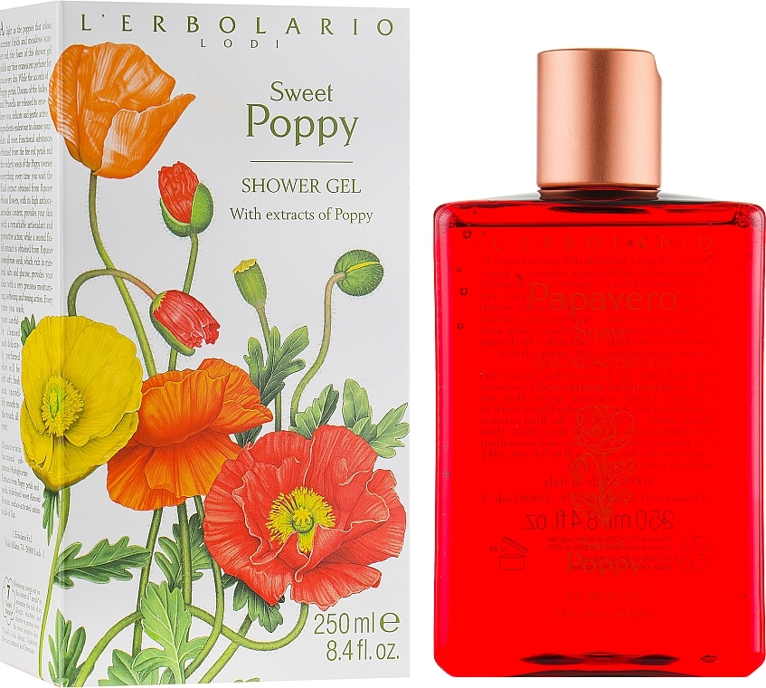 Bath Foam & Shower Gel "Sweet Poppy" - L'Erbolario Bagnoschiuma Papavero Soave — photo N1