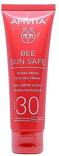 Seaweed & Propolis Face Sun Gel-Cream - Apivita Bee Sun Safe Hydra Fresh Face Gel-Cream SPF30 — photo N1