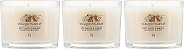 Set - Yankee Candle Soft Wool & Amber (candle/3x37g) — photo N2