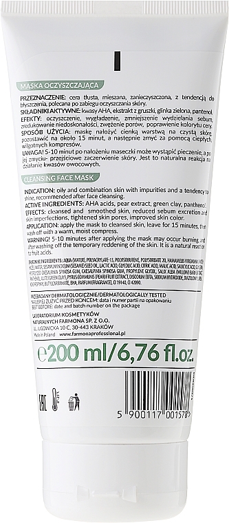 AHA Acids Cleansing Face Mask - Farmona Dermaacne+ Cleansing Face Mask — photo N2