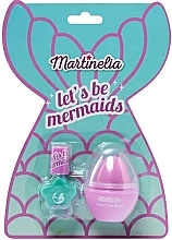 Set 'The Little Mermaid' - Martinelia Let's Be Mermaids Nail & Lip Balm Duo (nail/polish/4ml + lip/balm/1pcs) — photo N1