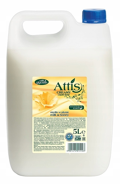 Milk & Honey Liquid Hand Soap - Attis Creamy Liquid Soap (canister) — photo N1