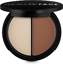 Fragrances, Perfumes, Cosmetics Contour Palette - Focallure Face Highlighter & Contour Duo