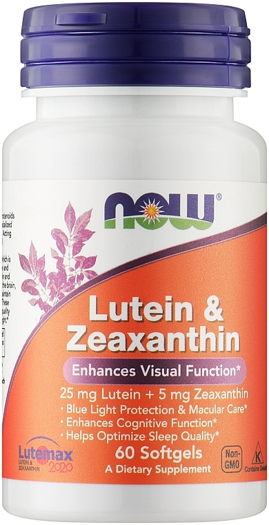 Dietary Supplement "Lutein & Zeaxanthin", softgels - Now Foods Lutein & Zeaxanthin Softgels — photo N6