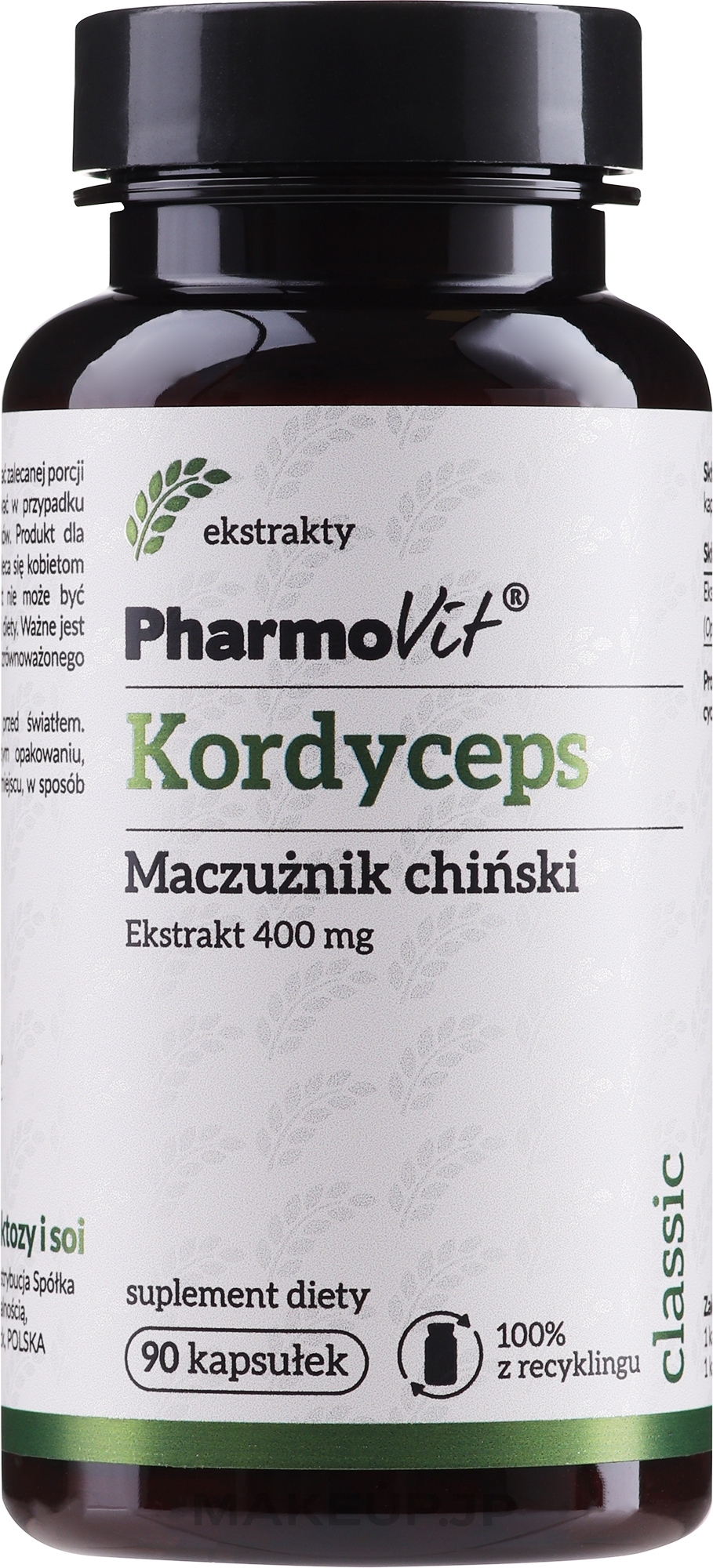 Dietary Supplement 'Cordyceps' - PharmoVit Kordyceps Extract 400 Mg — photo 90 szt.