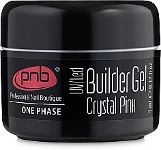 One Phase Builder Gel, crystal pink - PNB UV/LED One Phase Builder Gel Crystal Pink (mini size) — photo N1