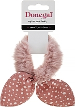 Fragrances, Perfumes, Cosmetics Hair Tie, FA-5678+1, pink ears and white polka dot - Donegal