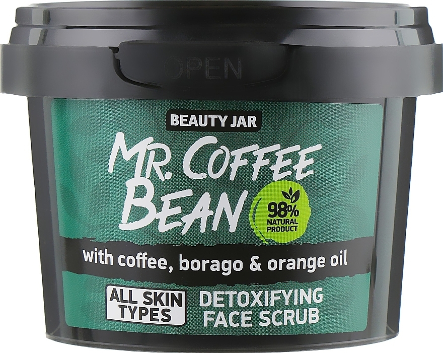 Mr. Coffee Bean Detox Face Scrub - Beauty Jar Detoxifying Face Scrub — photo N2