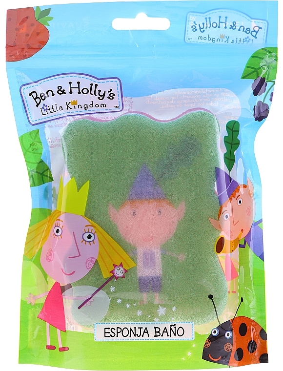 Baby Bath Sponge "Ben and Holly", Ben, green-pink - Suavipiel Ben & Holly Bath Sponge — photo N5