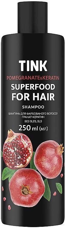 Shampoo for Colored Hair 'Pomegranate and Keratin' - Tink SuperFood For Hair Pomegranate & Keratin Shampoo — photo N1