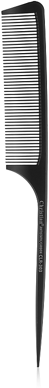 Antistatic Fine-Toothed Carbon Comb with Tail, CLR-303 - Christian — photo N3