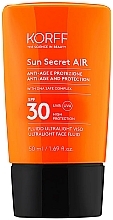 Fragrances, Perfumes, Cosmetics Face Cream Fluid SPF 30 - Korff Sun Secret Air Anti-Age And Protection SPF 30