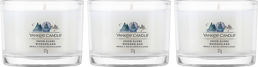 Scented Mini Candle in Jar - Yankee Candle Snow Globe Wonderland Filled Votive — photo N8