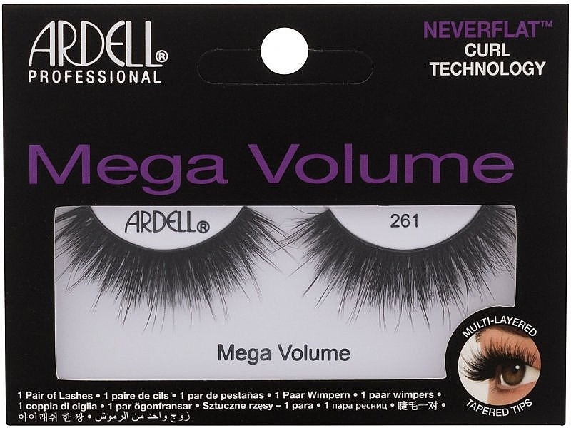 False Lashes - Ardell Mega Volume 261 Black — photo N6