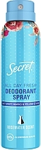 Fragrances, Perfumes, Cosmetics Deodorant Spray "Rose Water" - Secret Key Rosewater scent Deodorant Spray