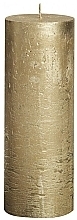 Fragrances, Perfumes, Cosmetics Cylindrical Candle Metallic Gold, 190/68 mm - Bolsius Candle