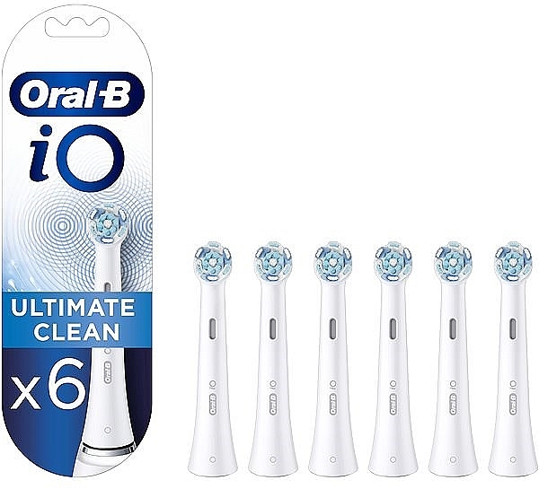 Electric Toothbrush Heads, white, 6 pcs. - Oral-B iO Ultimate Clean — photo N2