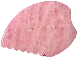 Fragrances, Perfumes, Cosmetics Gua Sha Stone, pink - Olivia Plum Pink Contour Gua Sha