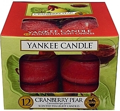 Fragrances, Perfumes, Cosmetics Tea Light Candles - Yankee Candle Scented Tea Light Candles Cranberry Pear