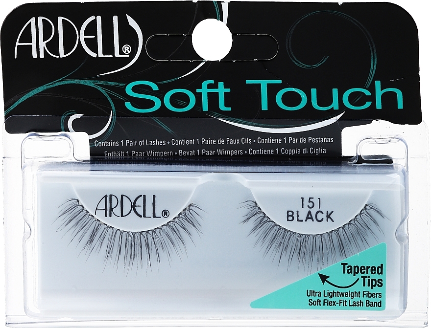 False Lashes - Ardell Soft Touch Eye Lashes Black 151 — photo N3