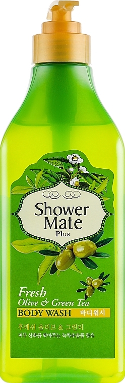 Olive & Green Tea Shower Gel - KeraSys Shower Mate Body Wash Fresh Olive & Green Tea — photo N1