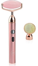 Fragrances, Perfumes, Cosmetics Face & Body Roller, electro - ORA Crystal Electroller Device Rose Quartz & Jade 3 Piece Kit