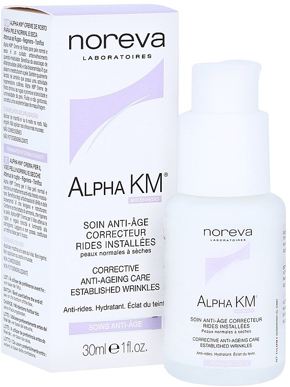 Anti-AgingCorrecting Cream for Normal & Dry Skin - Noreva Laboratoires Alpha KM Corrective Anti-Ageing Treatment Normal To Dry Skins — photo N4